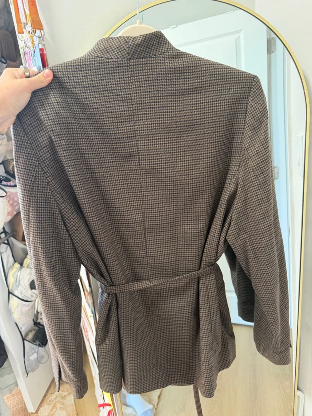 H&M Brown Belted Blazer Jacket - Picture 6 of 6